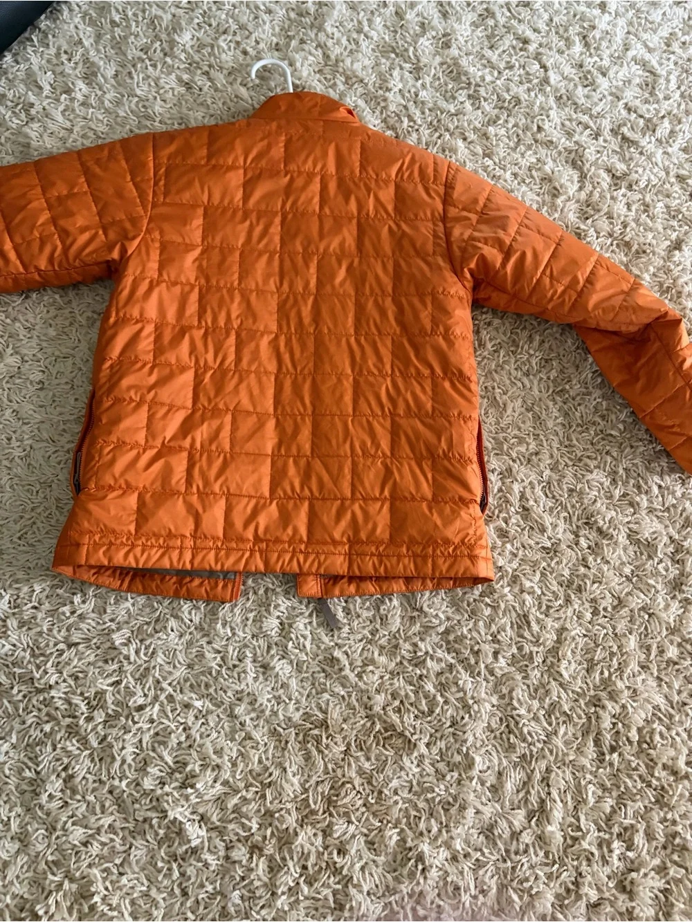Patagonia Kids Orange Quilted Puffer Jacket